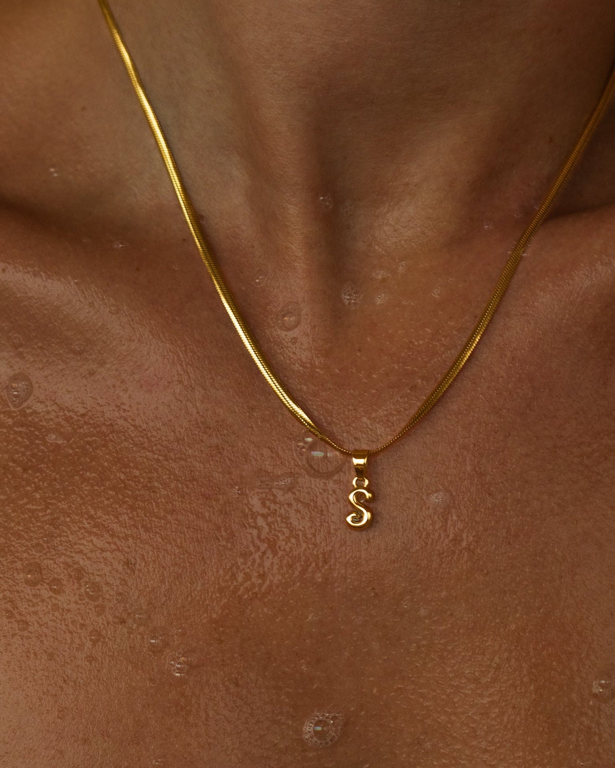 Bone Letter Necklace