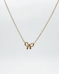 Bow Necklace Gold