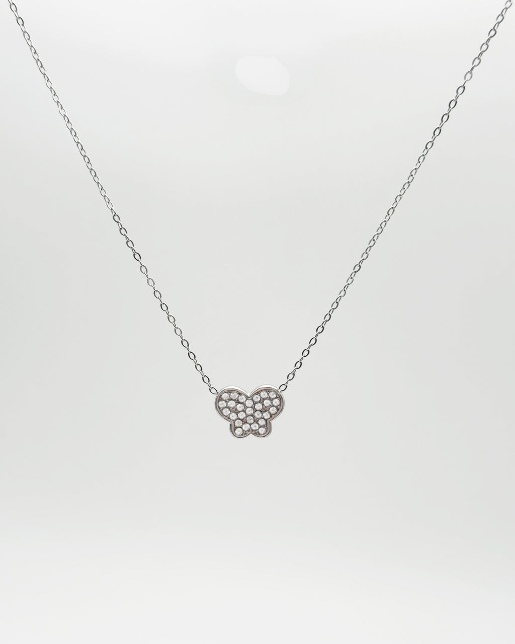 Butterfly Necklace Silver