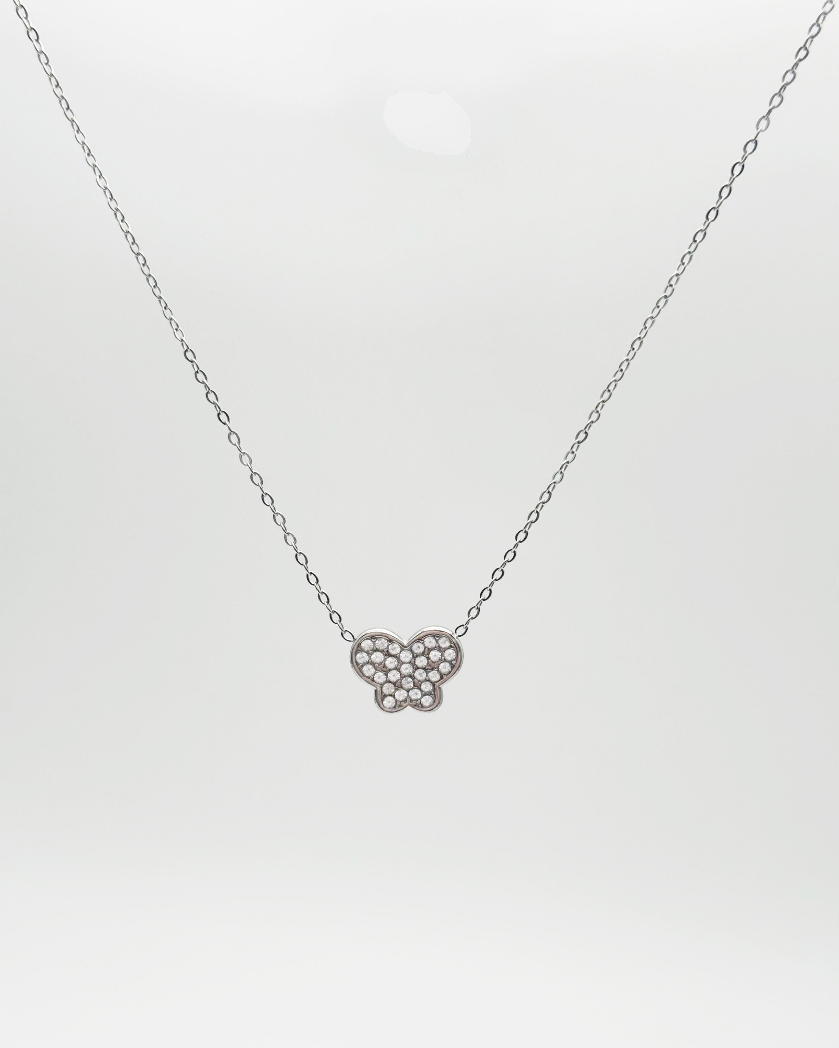 Butterfly Necklace Silver