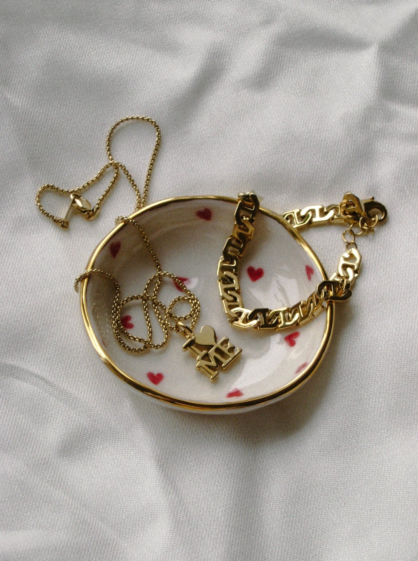 Dotted Heart Ring Tray