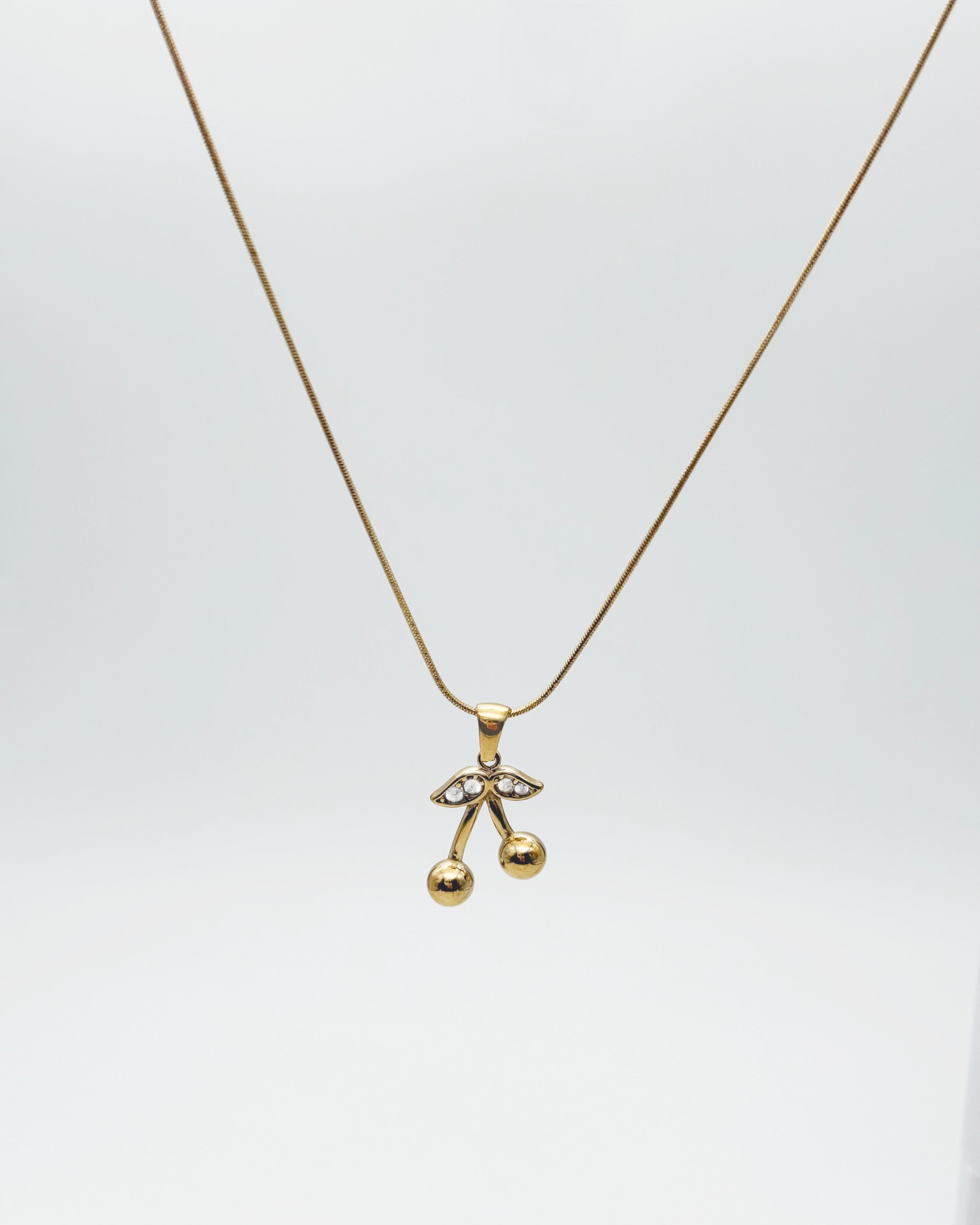 Cherry Necklace Gold