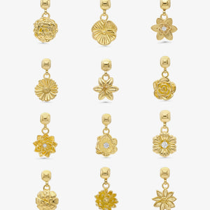 Birthflower Charm Gold