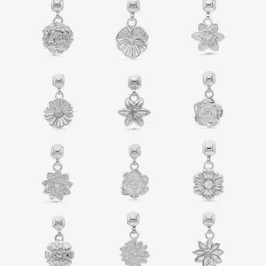 Birthflower Charm Silver