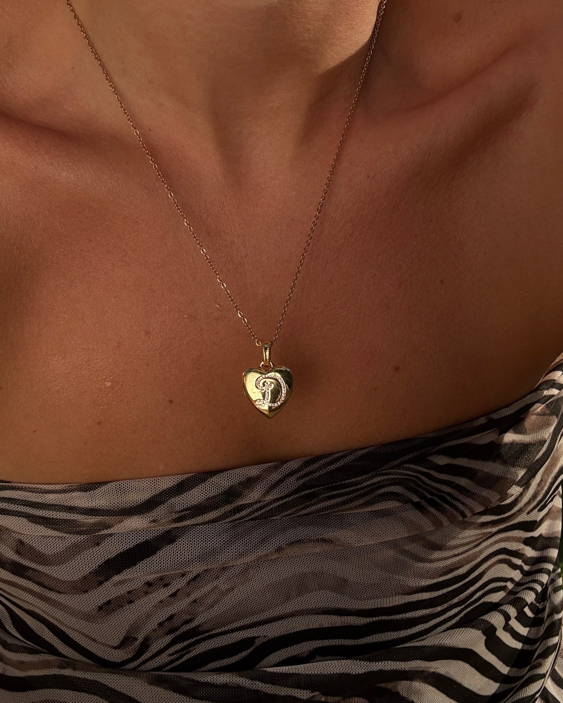 Locket Letter Necklace