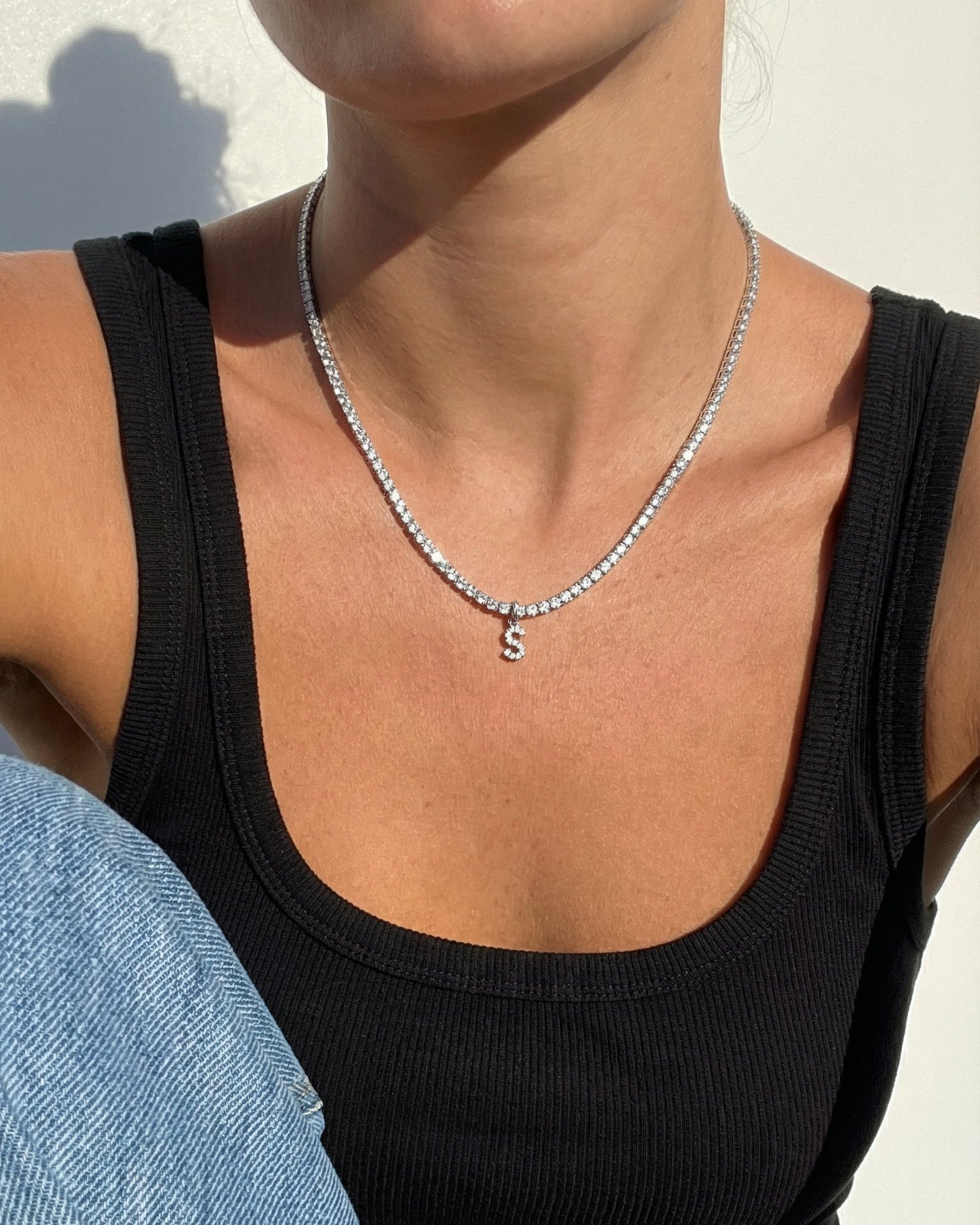 Tennis Letter Necklace