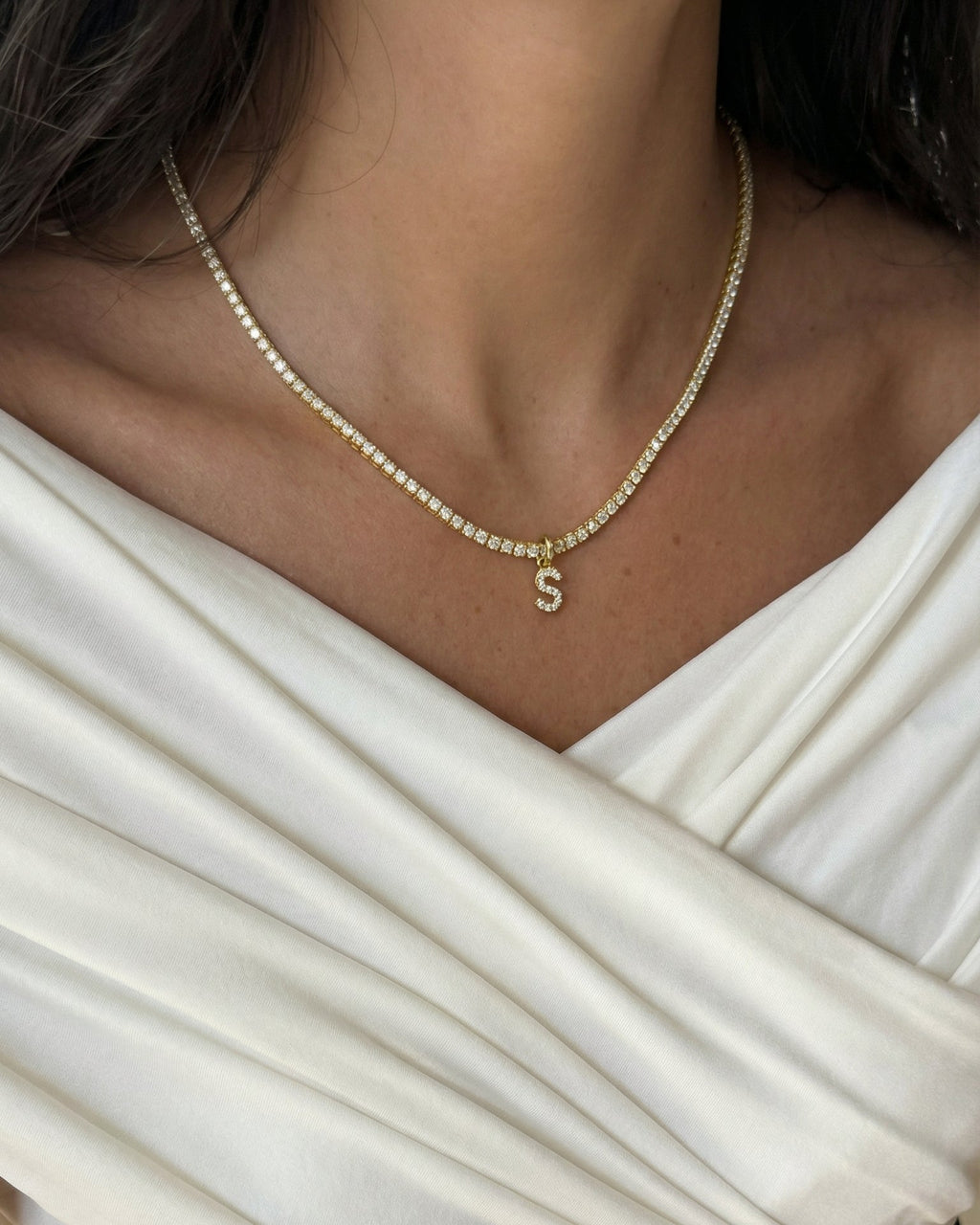 Tennis Letter Necklace