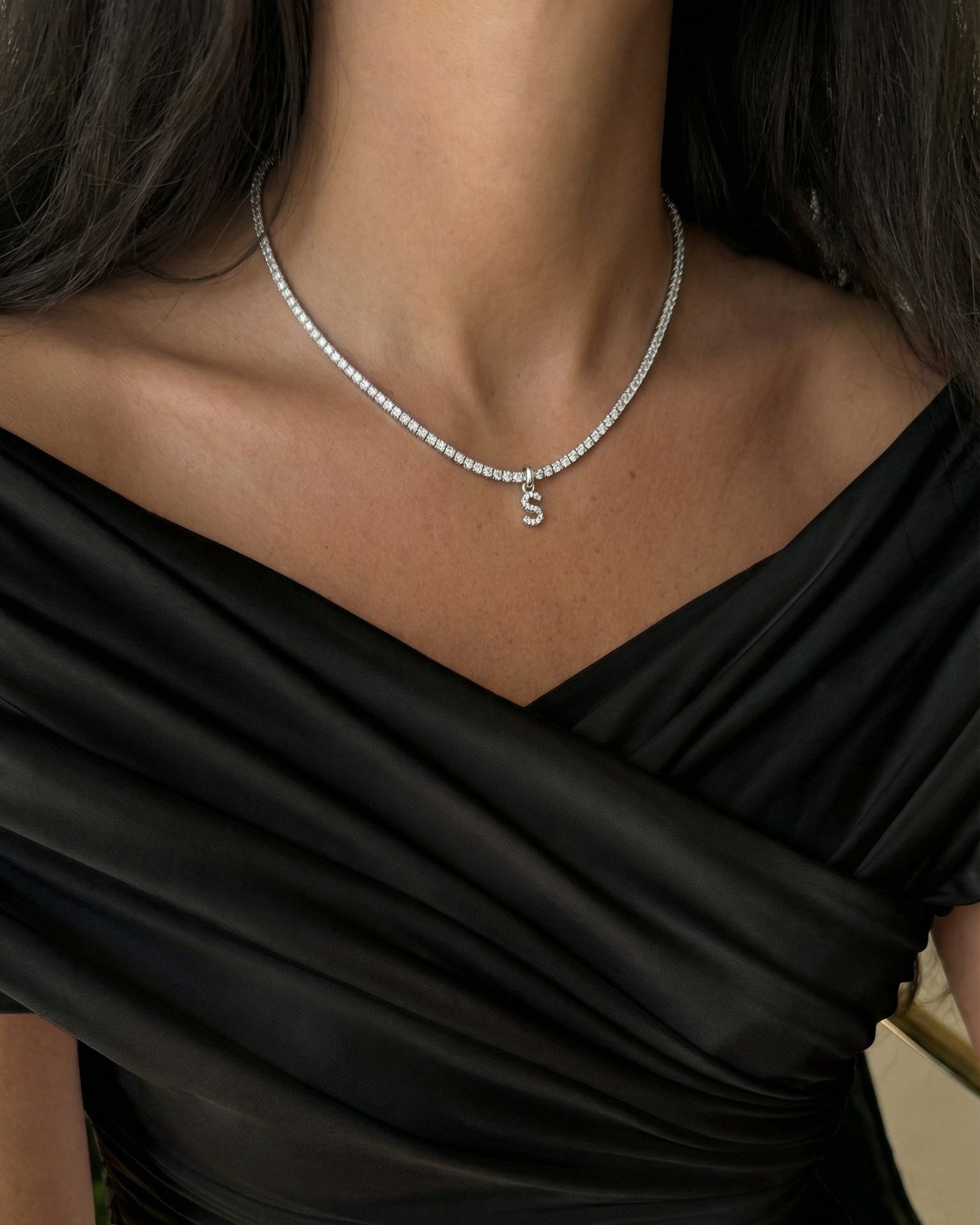 Tennis Letter Necklace