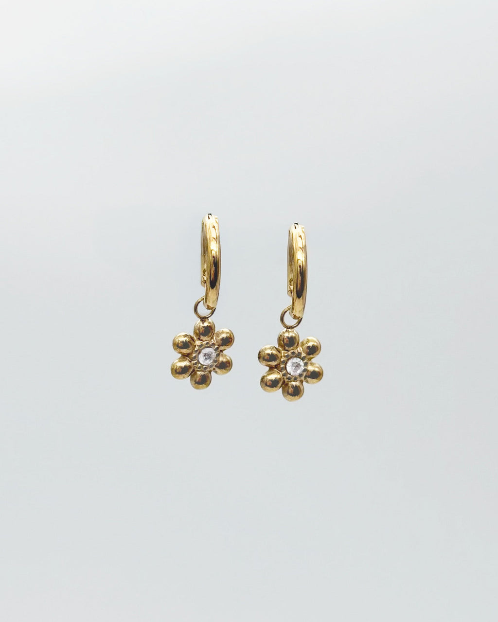 Flower Hoops Gold