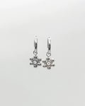 Flower Hoops Silver