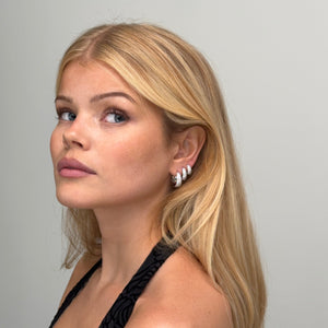 Dome Hoops (L) Silver
