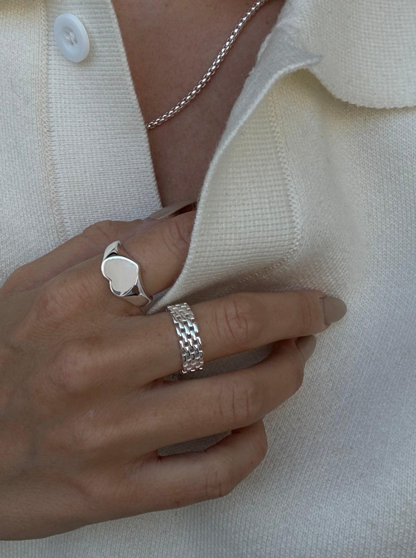 Avenue Link Ring Silver