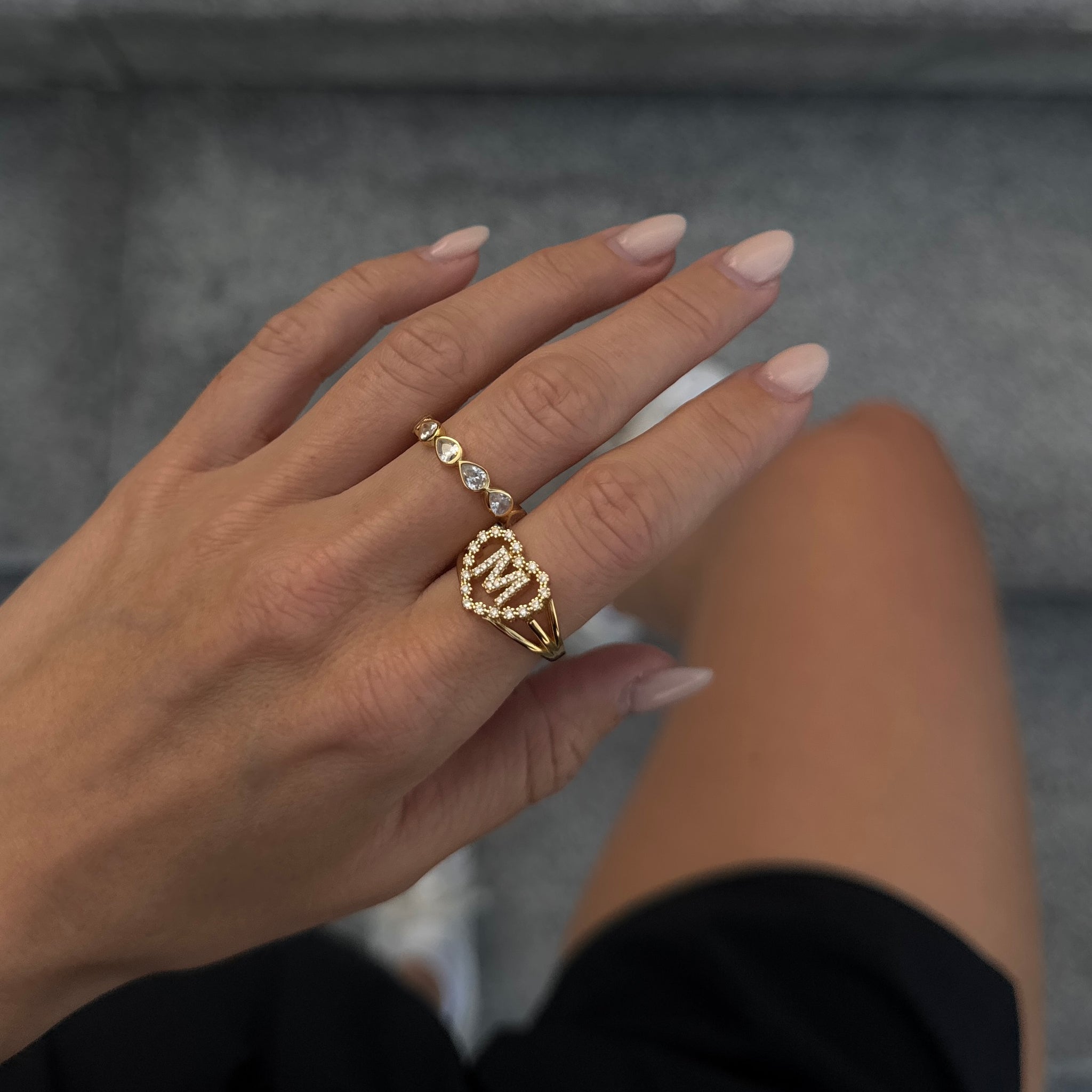 Letter Ring Gold