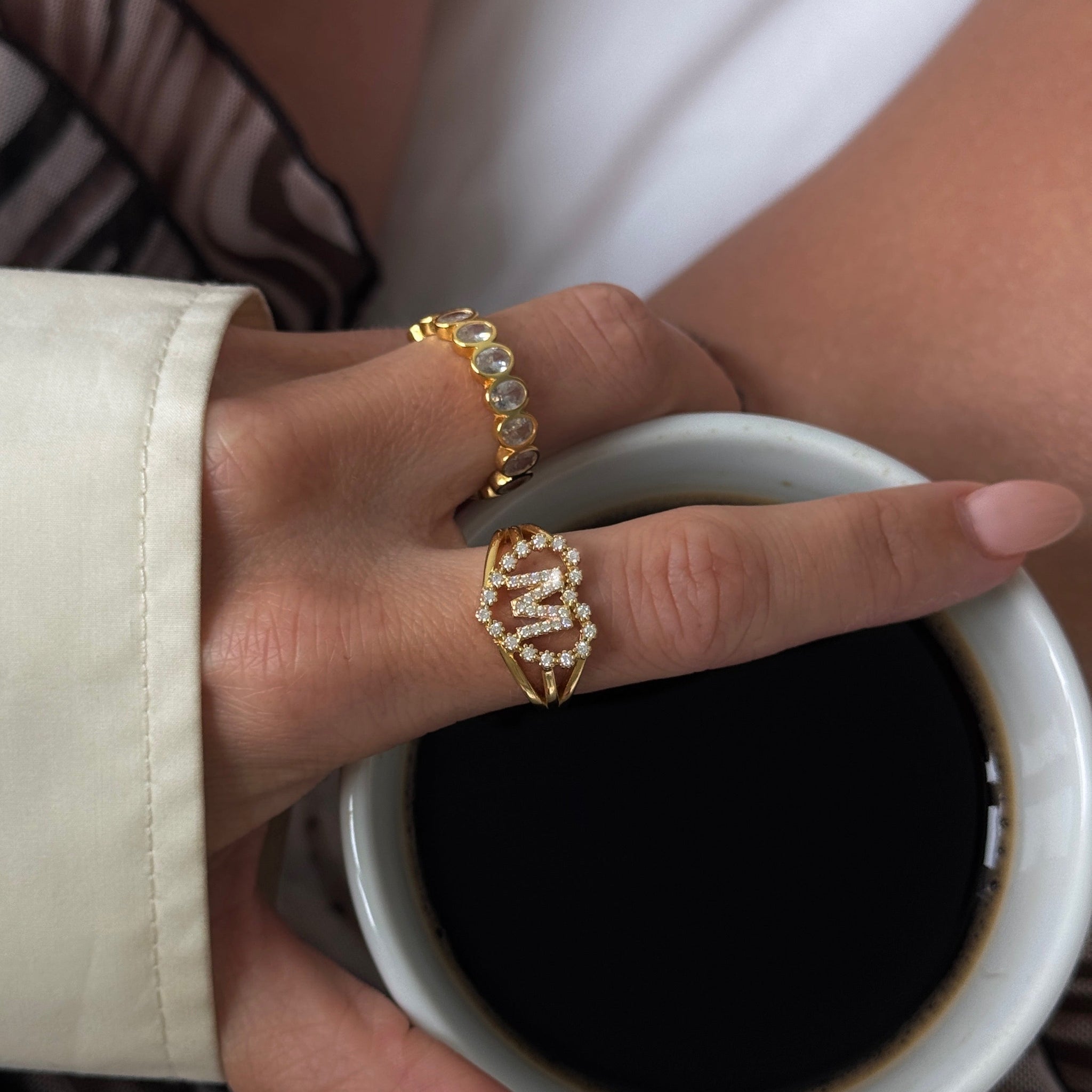 Letter Ring Gold