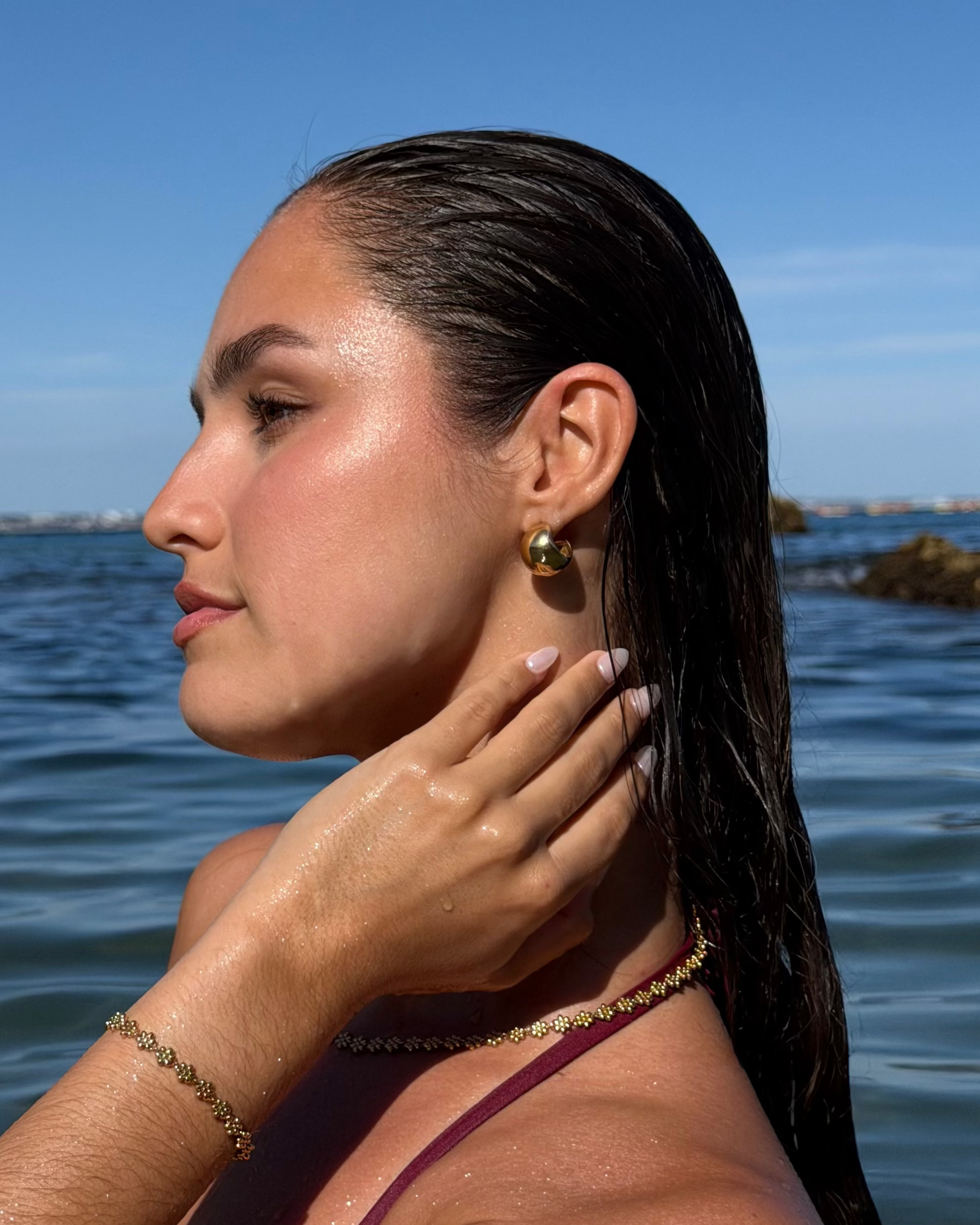 Halo Earrings Gold