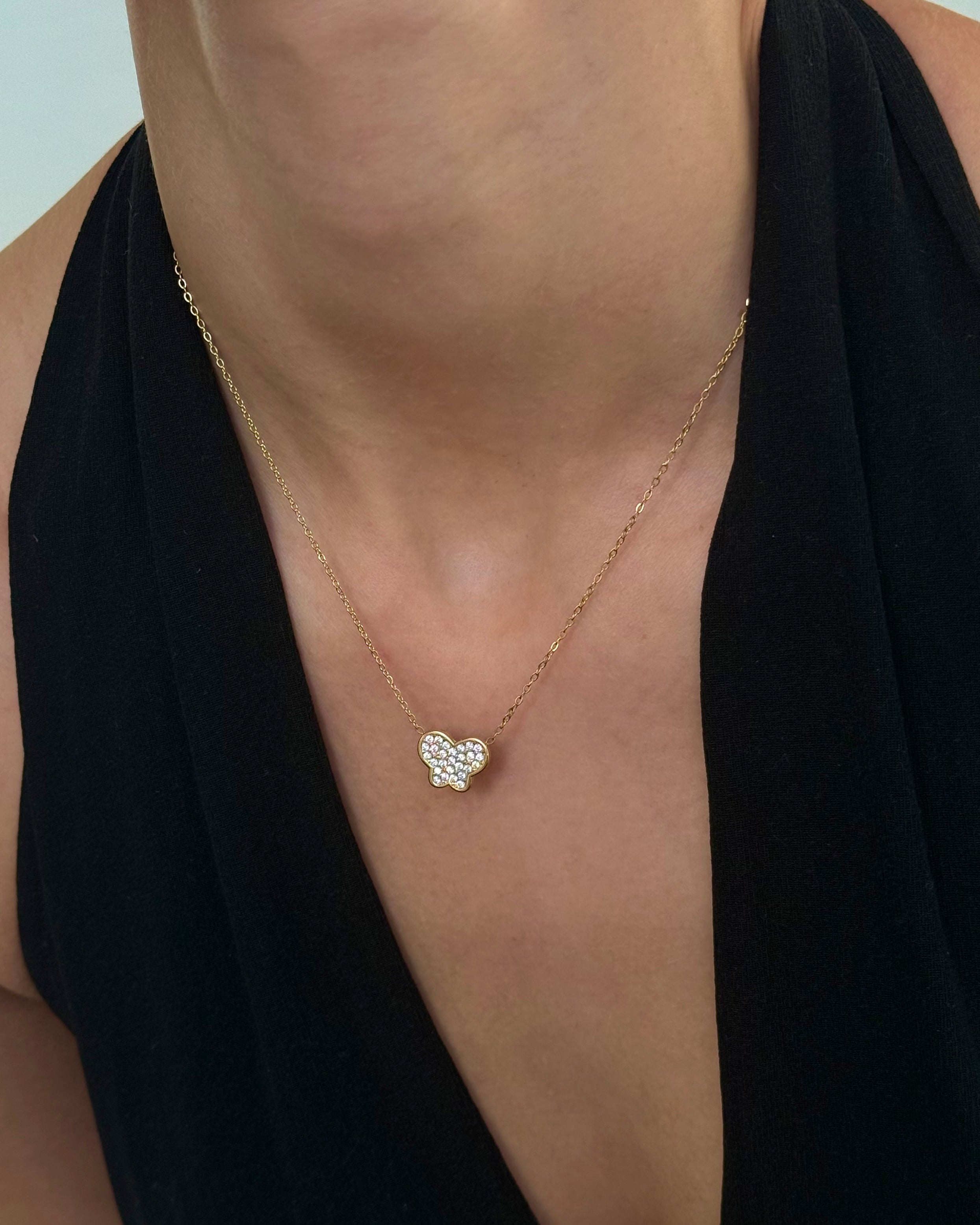 Butterfly Necklace Gold