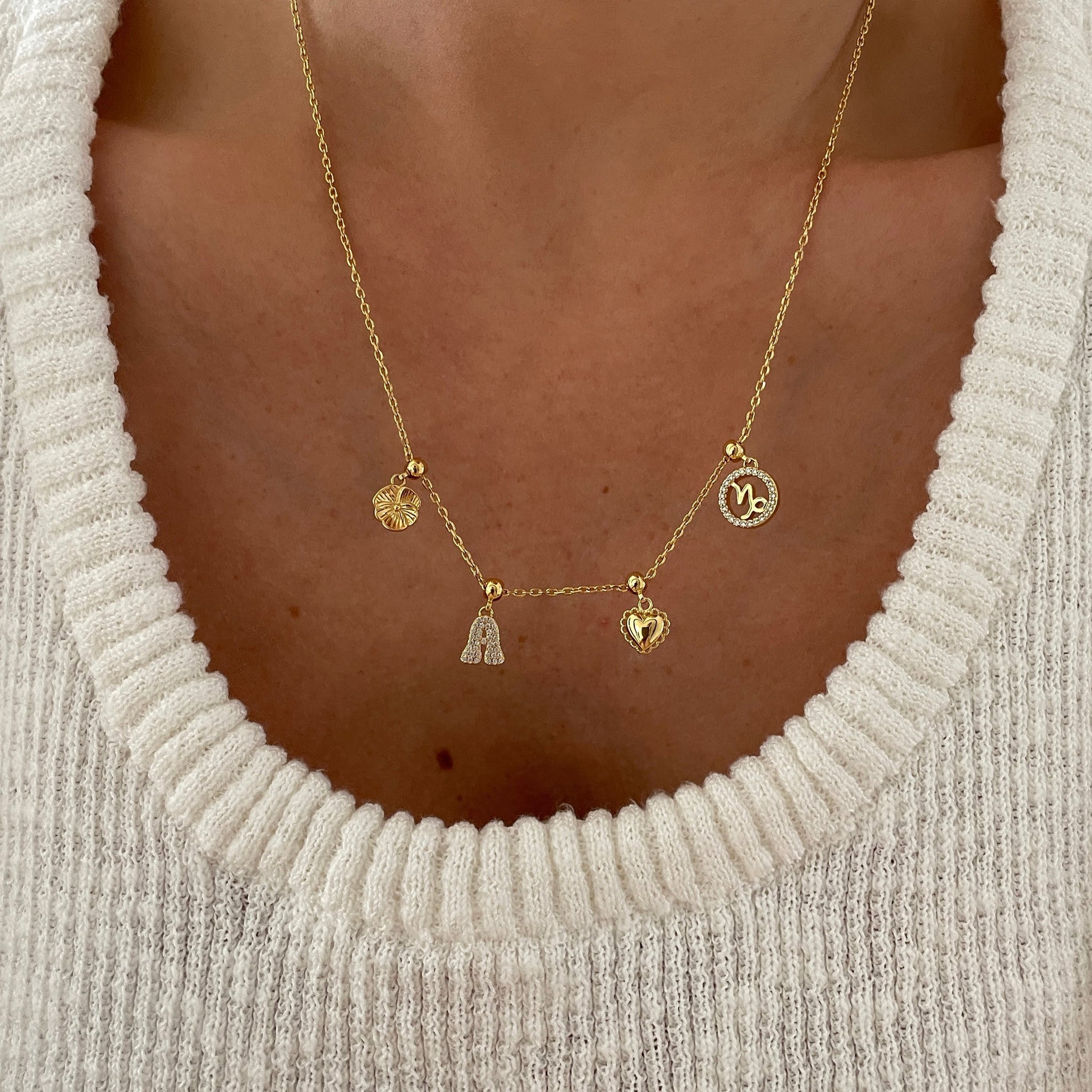 Birthflower Charm Gold
