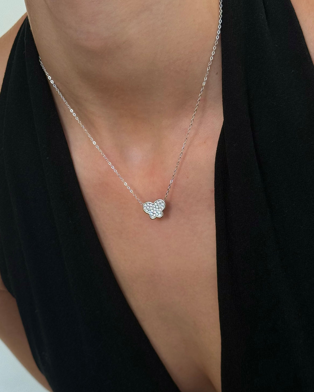 Butterfly Necklace Silver