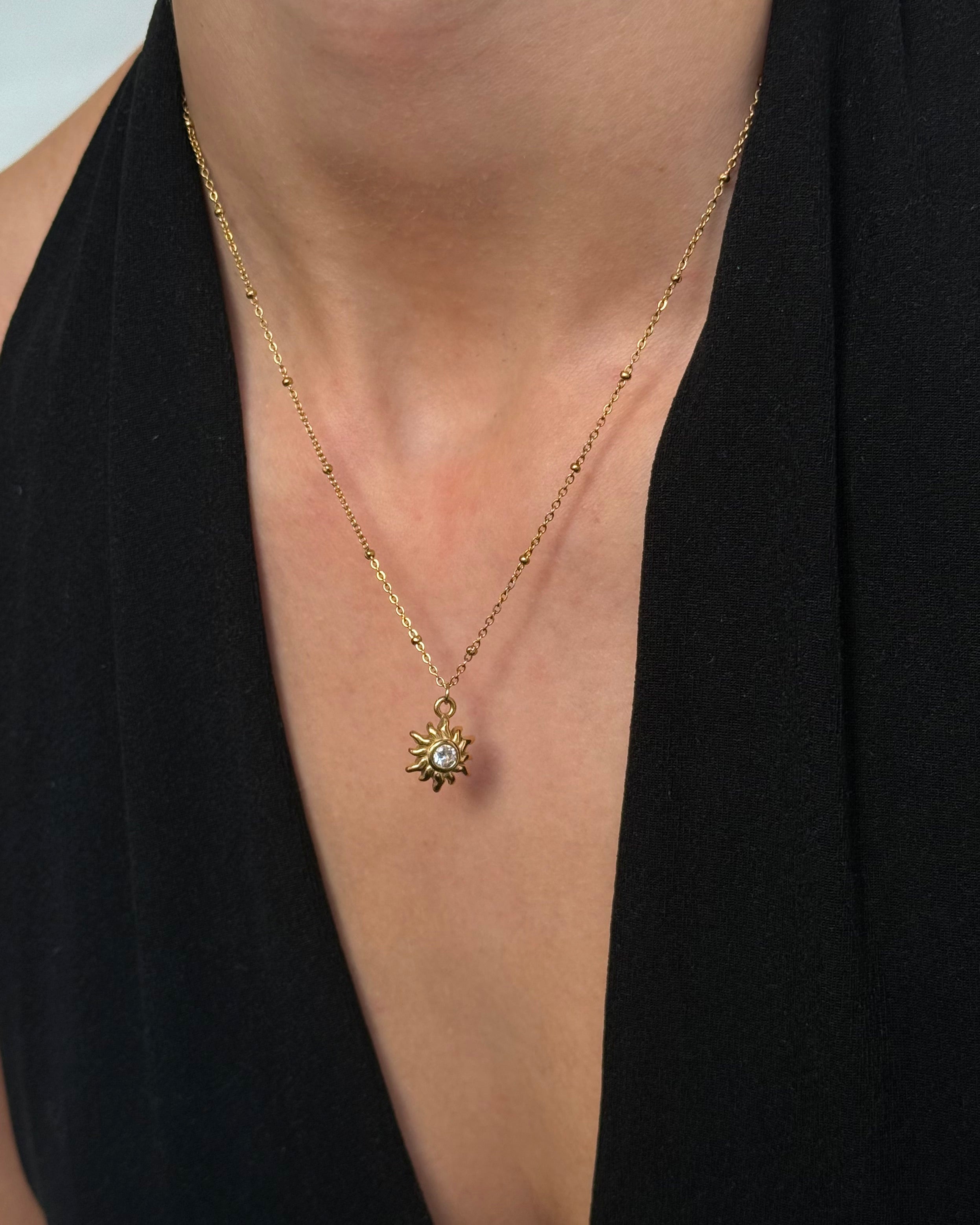 Sun Necklace Gold