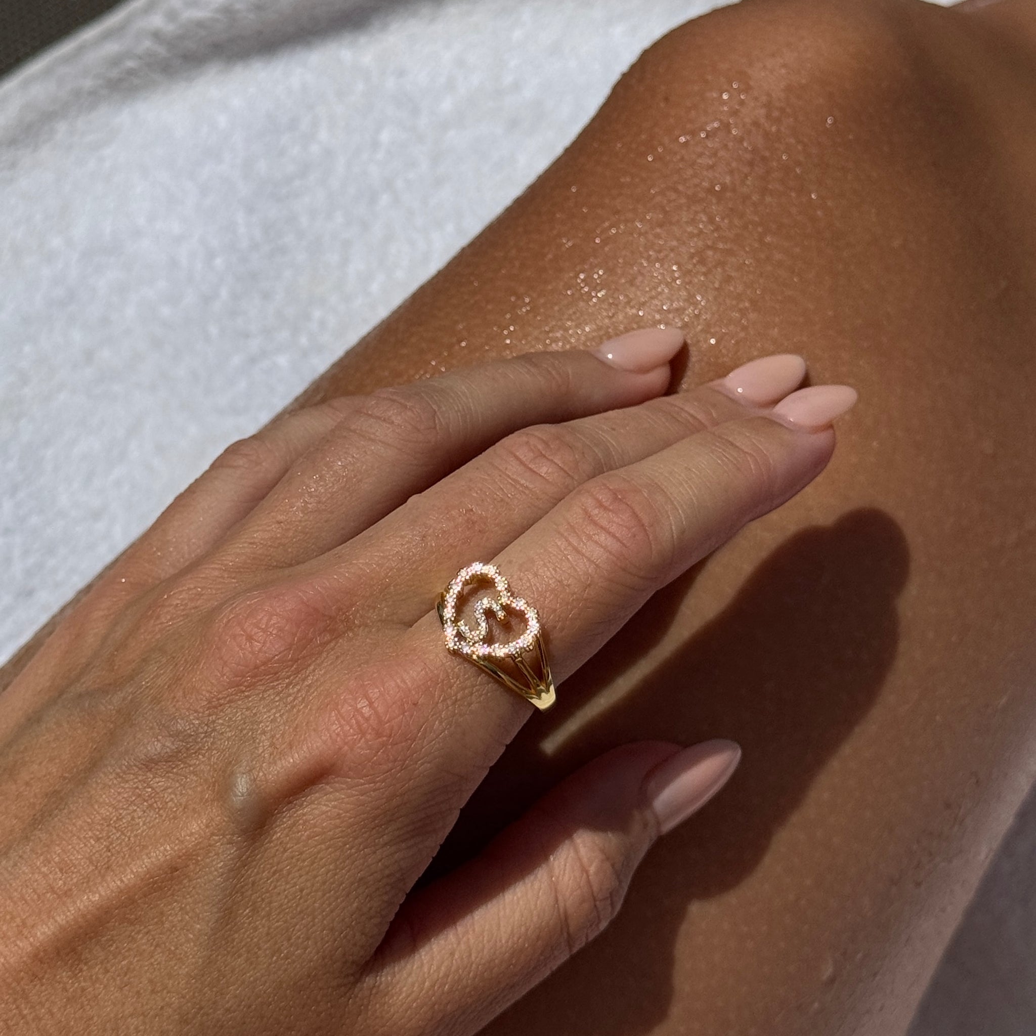 Letter Ring Gold