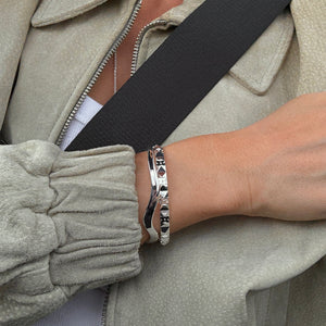 Flower Bangle Silver