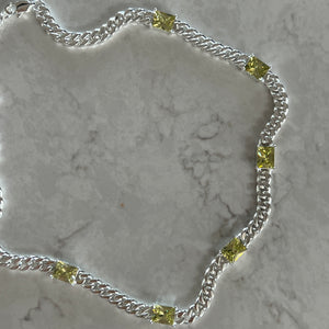 Matcha Crystal Chain Silver
