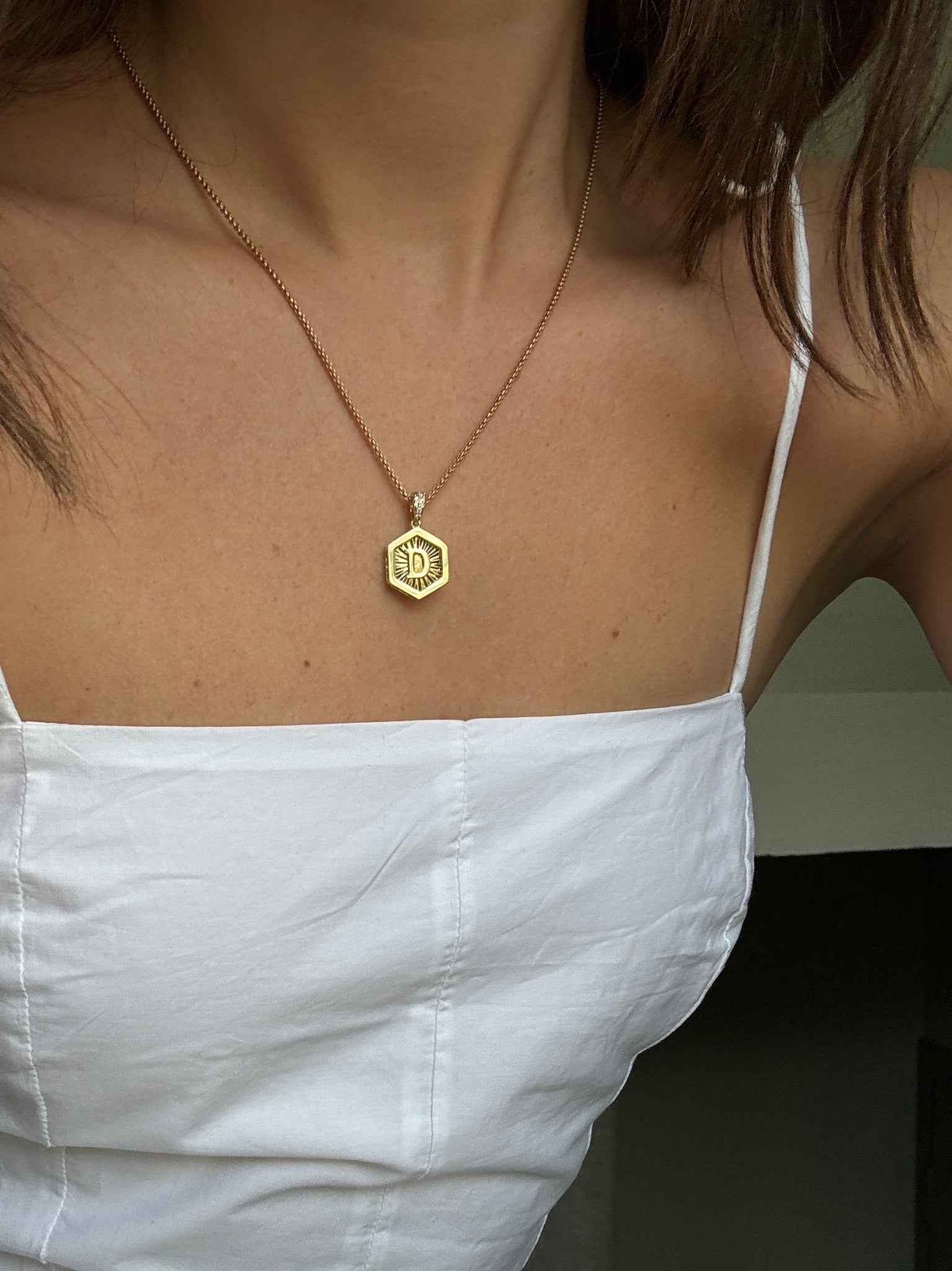 Letter Necklace Gold