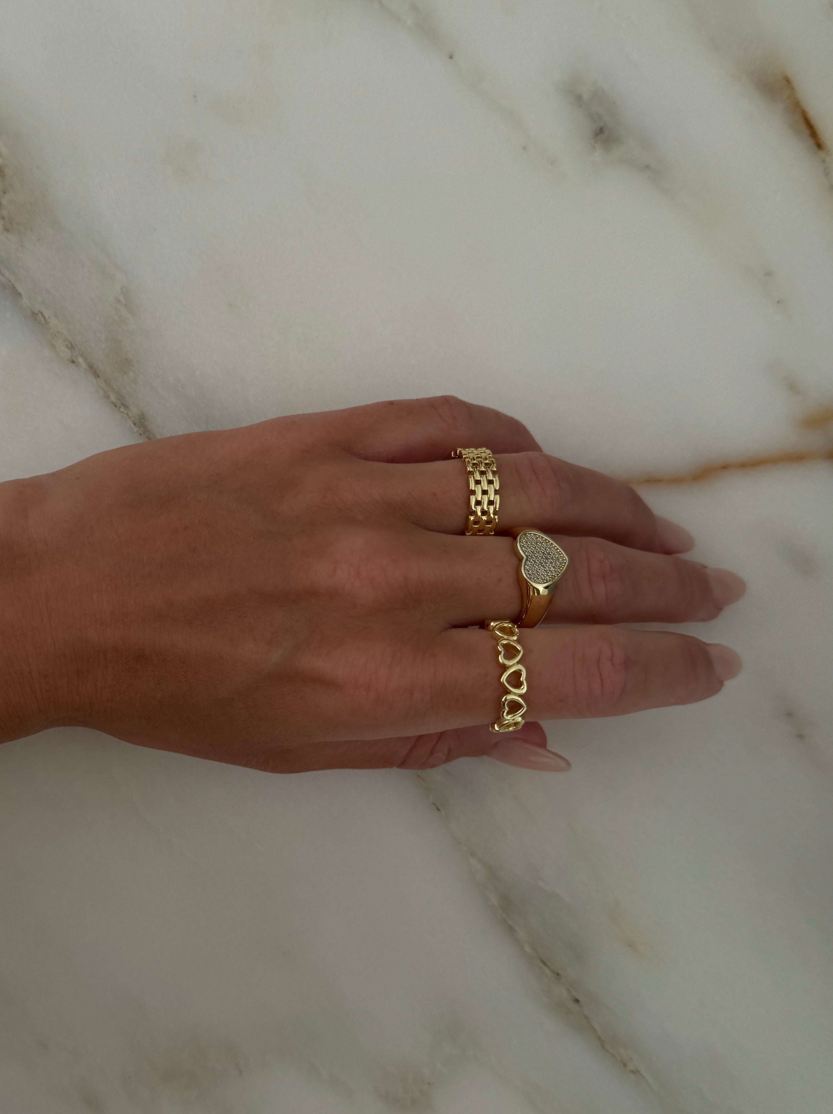 Avenue Link Ring Gold
