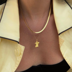 Figure Necklace Gold