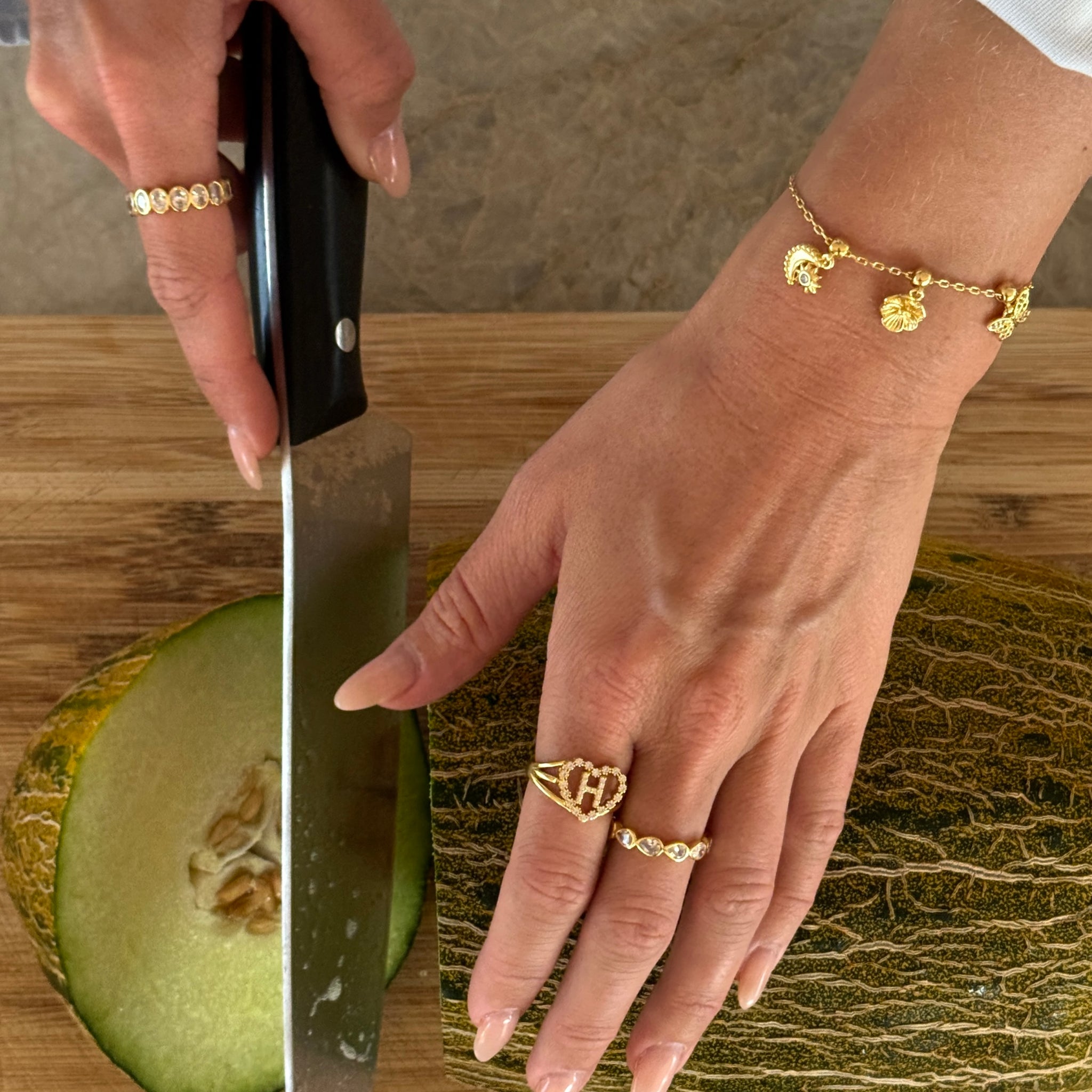 Letter Ring Gold