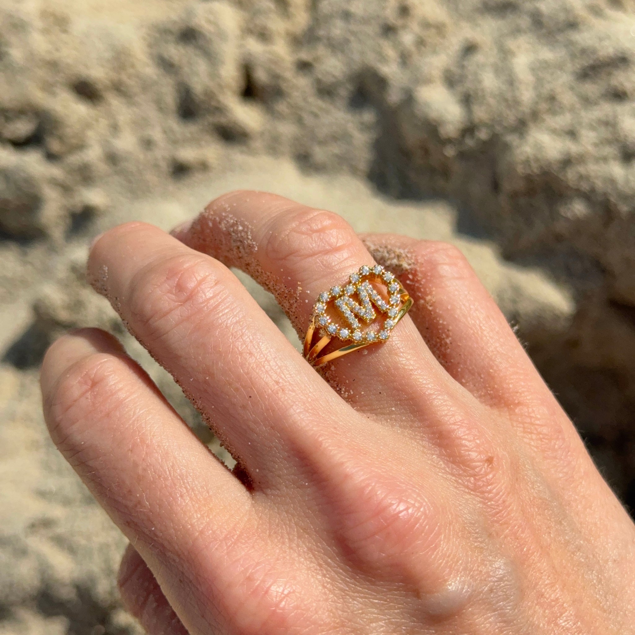 Letter Ring Gold