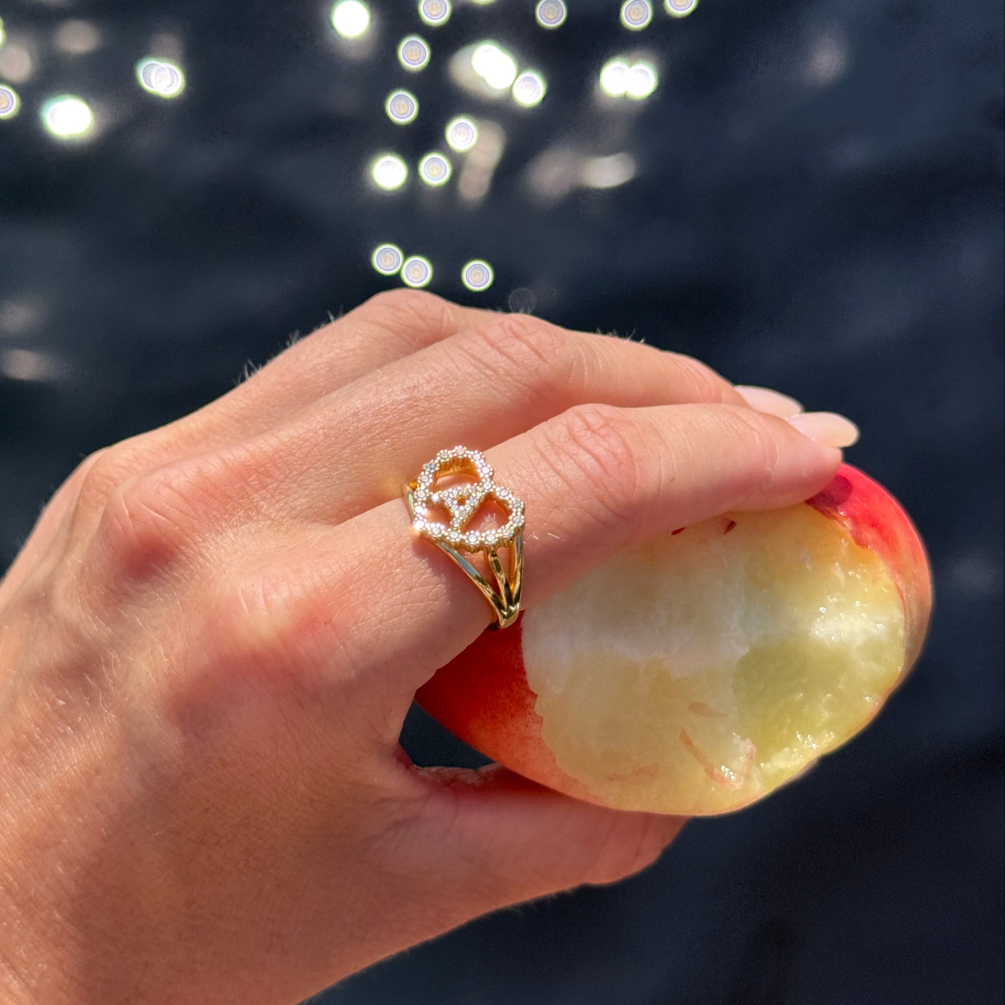 Letter Ring Gold