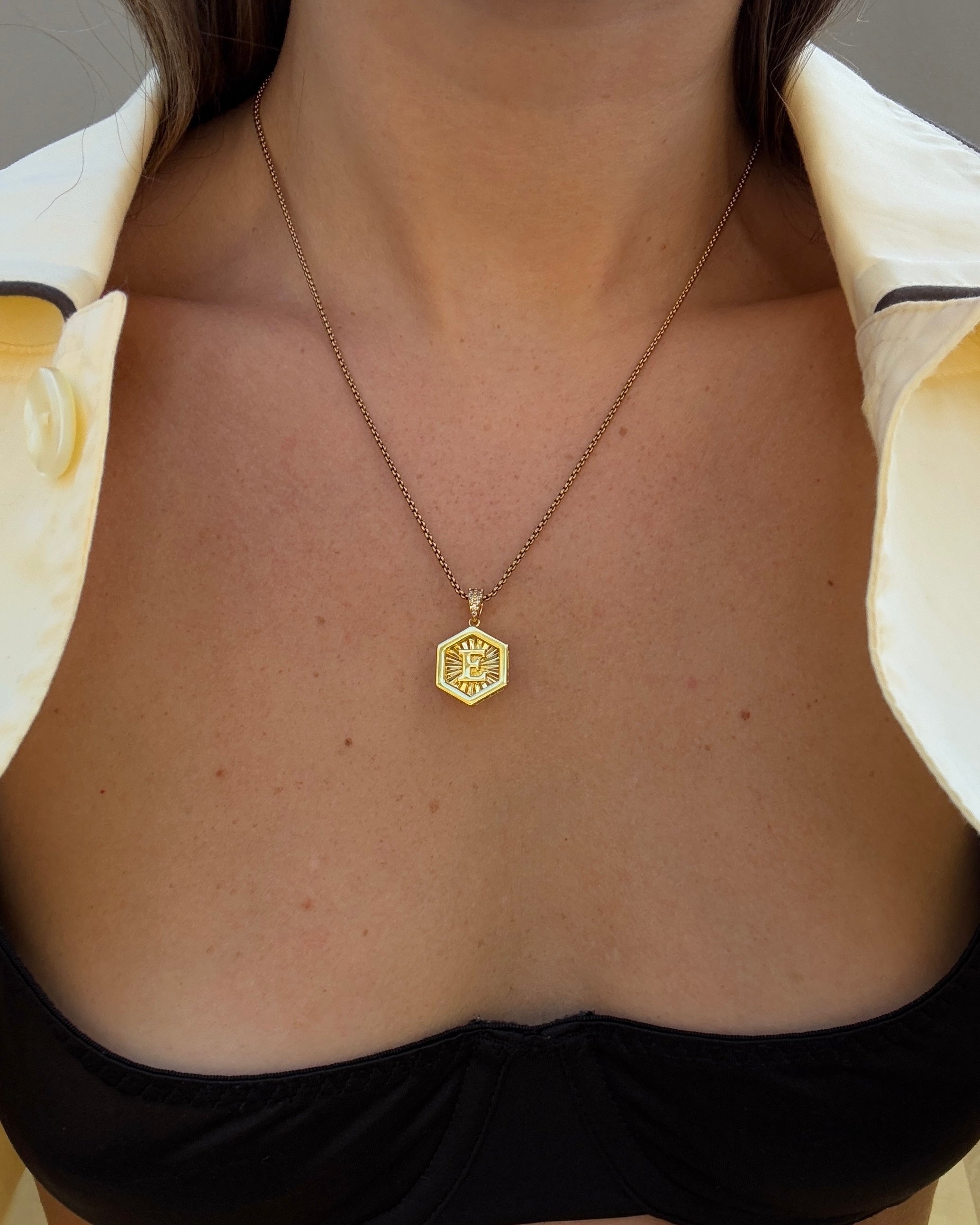 Letter Necklace Gold