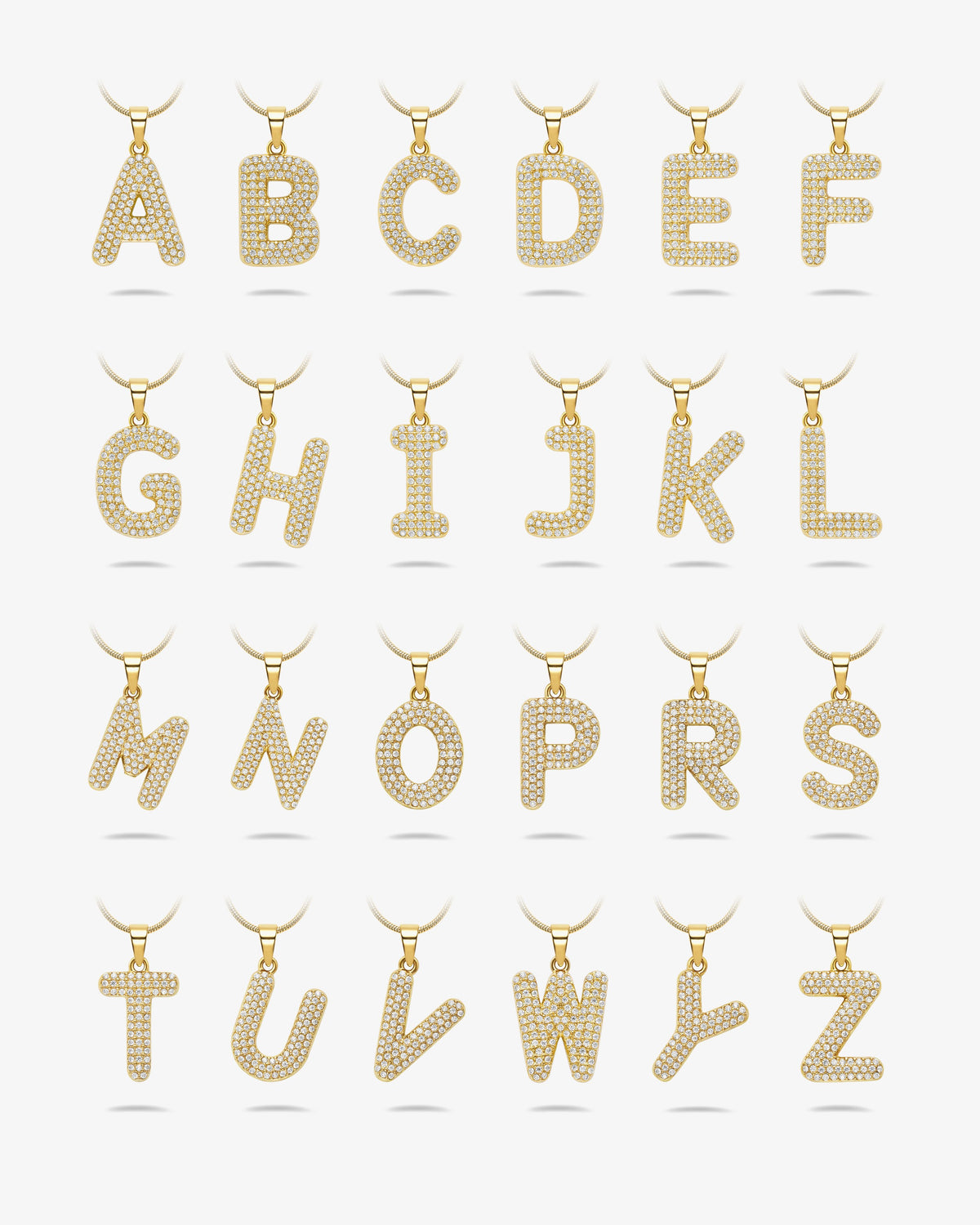 Bubble Letter Necklace M-002654