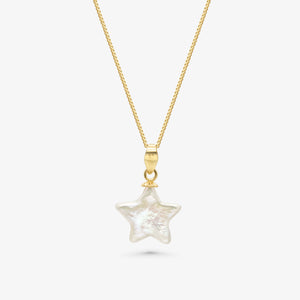 Pearl Star Necklace Gold