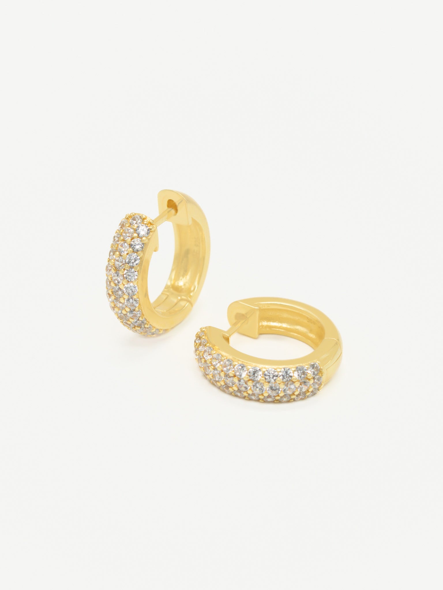 Diamond Dome Hoops Gold