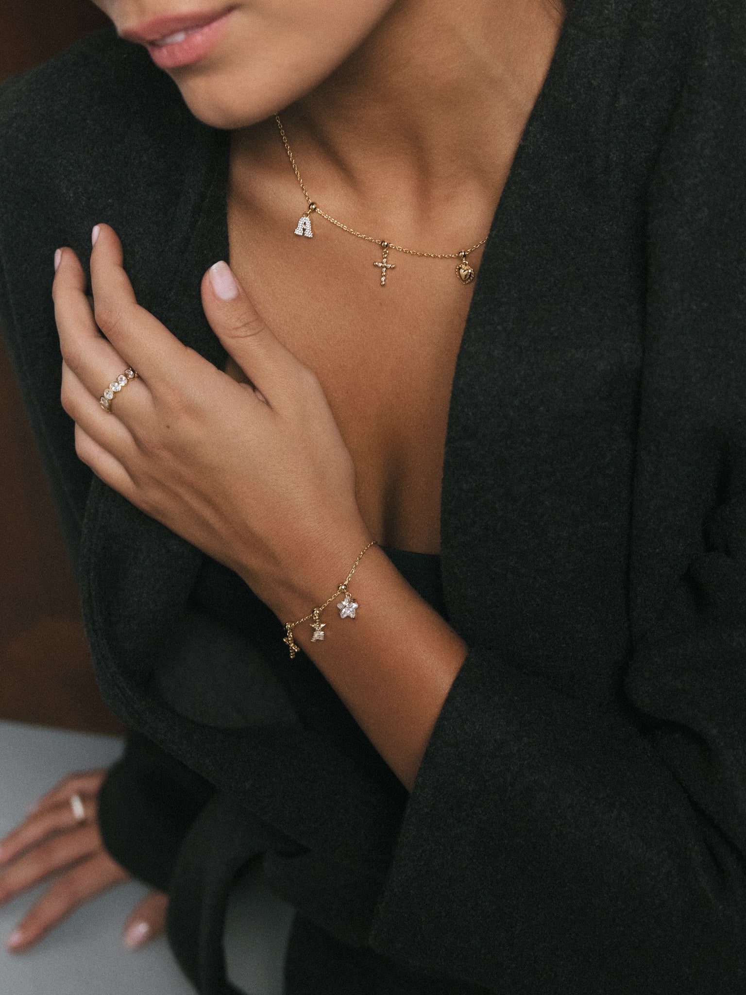 Diamond Star Charm Gold