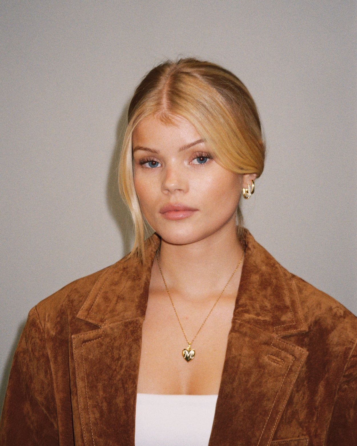 Petite Diamond Edge Hoops Gold