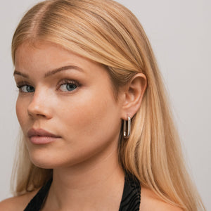 Edge Hoops Silver