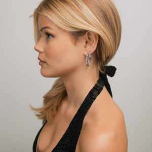 Edge Hoops Silver