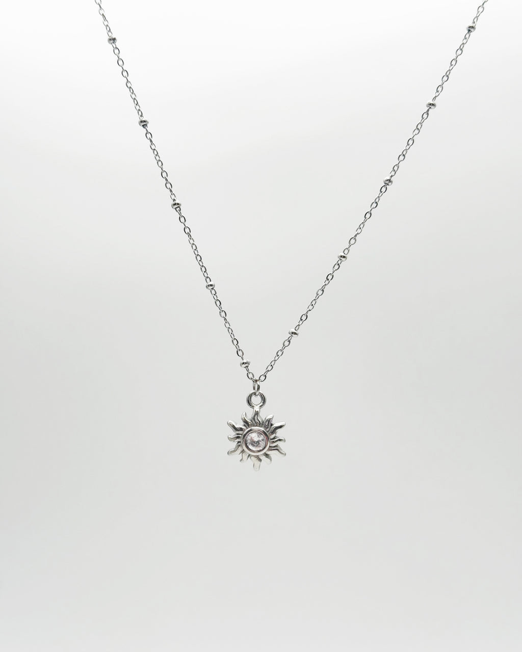 Sun Necklace Silver