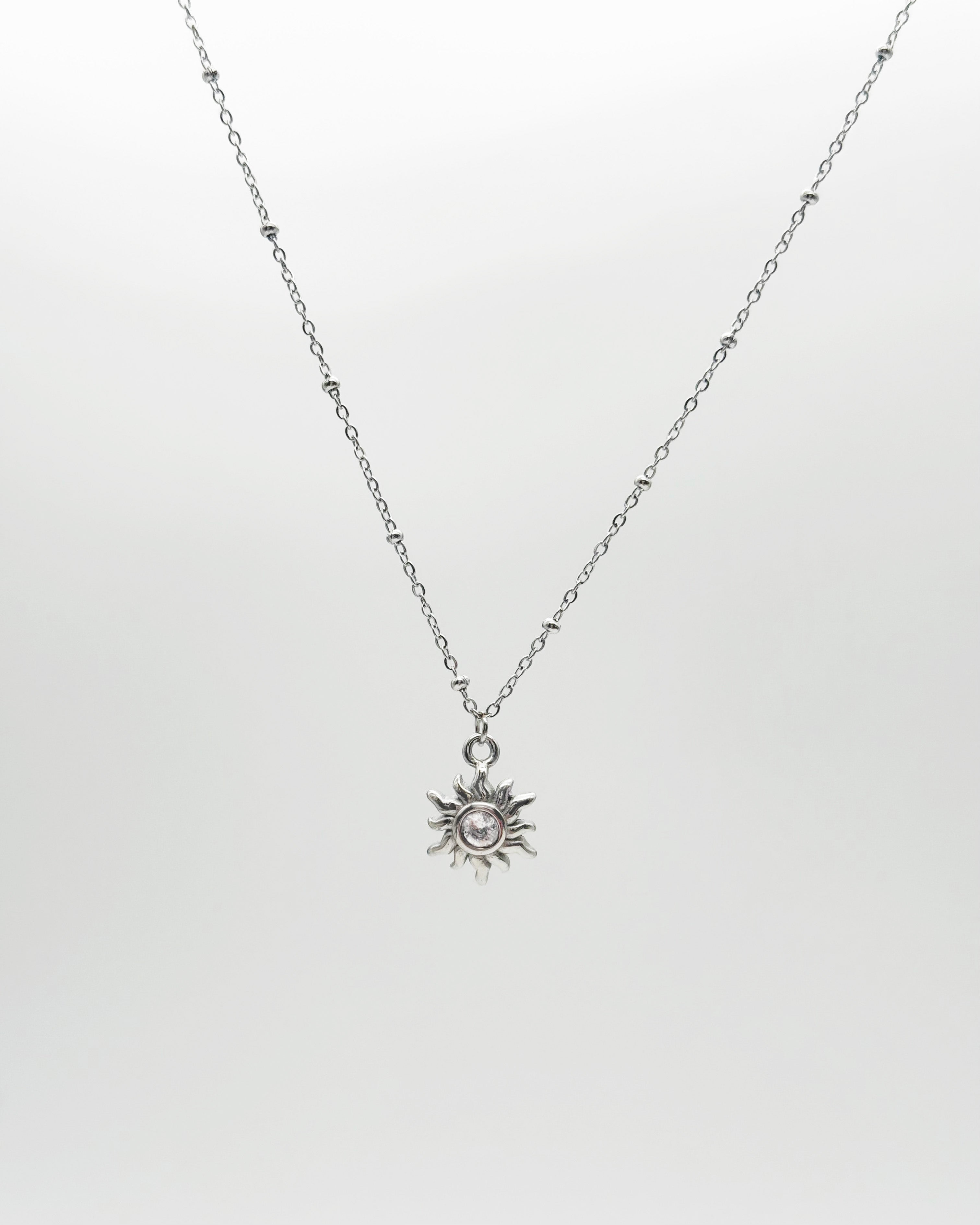 Sun Necklace Silver