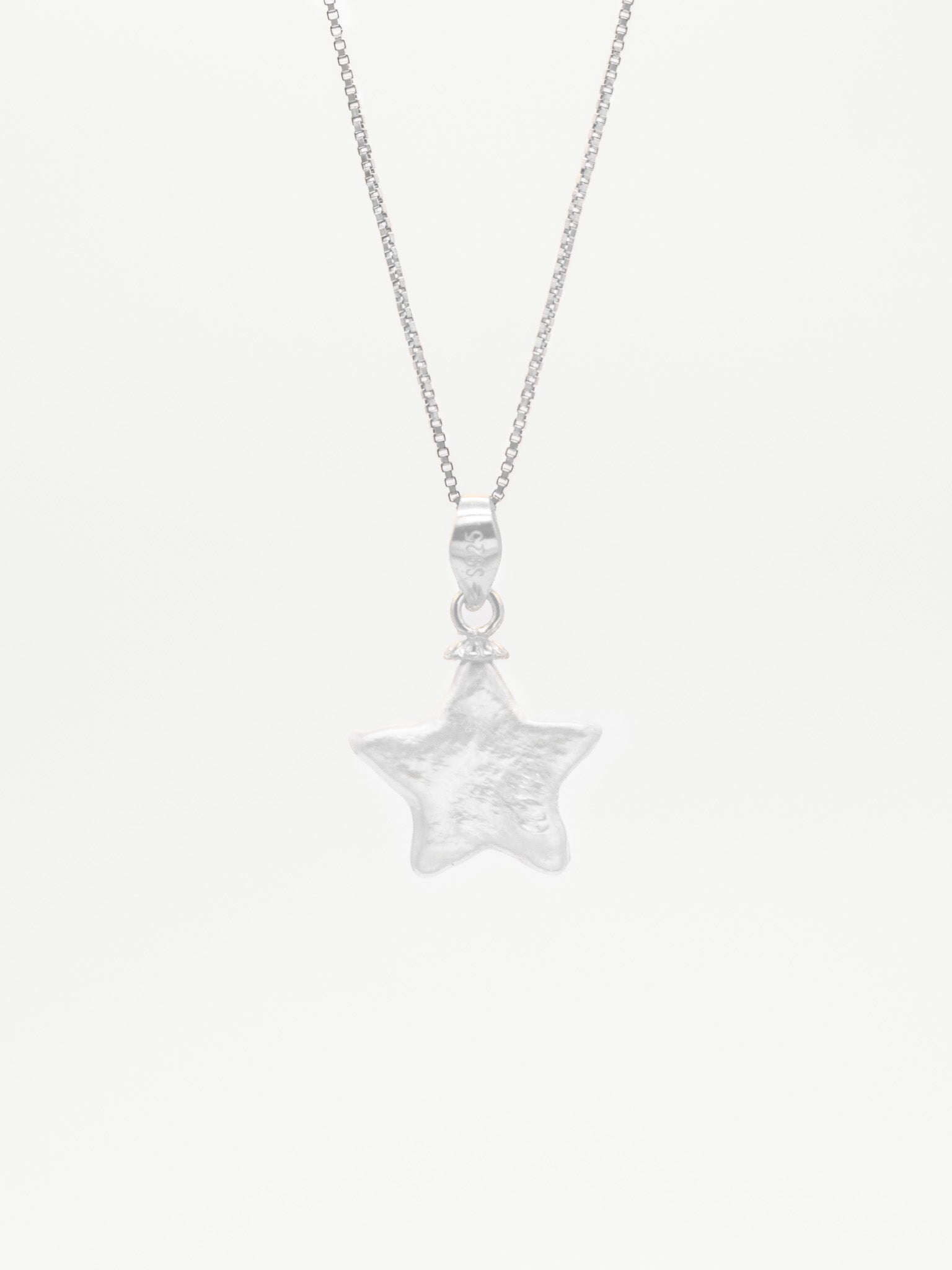 Pearl Star Necklace Silver