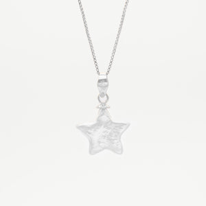 Pearl Star Necklace Silver