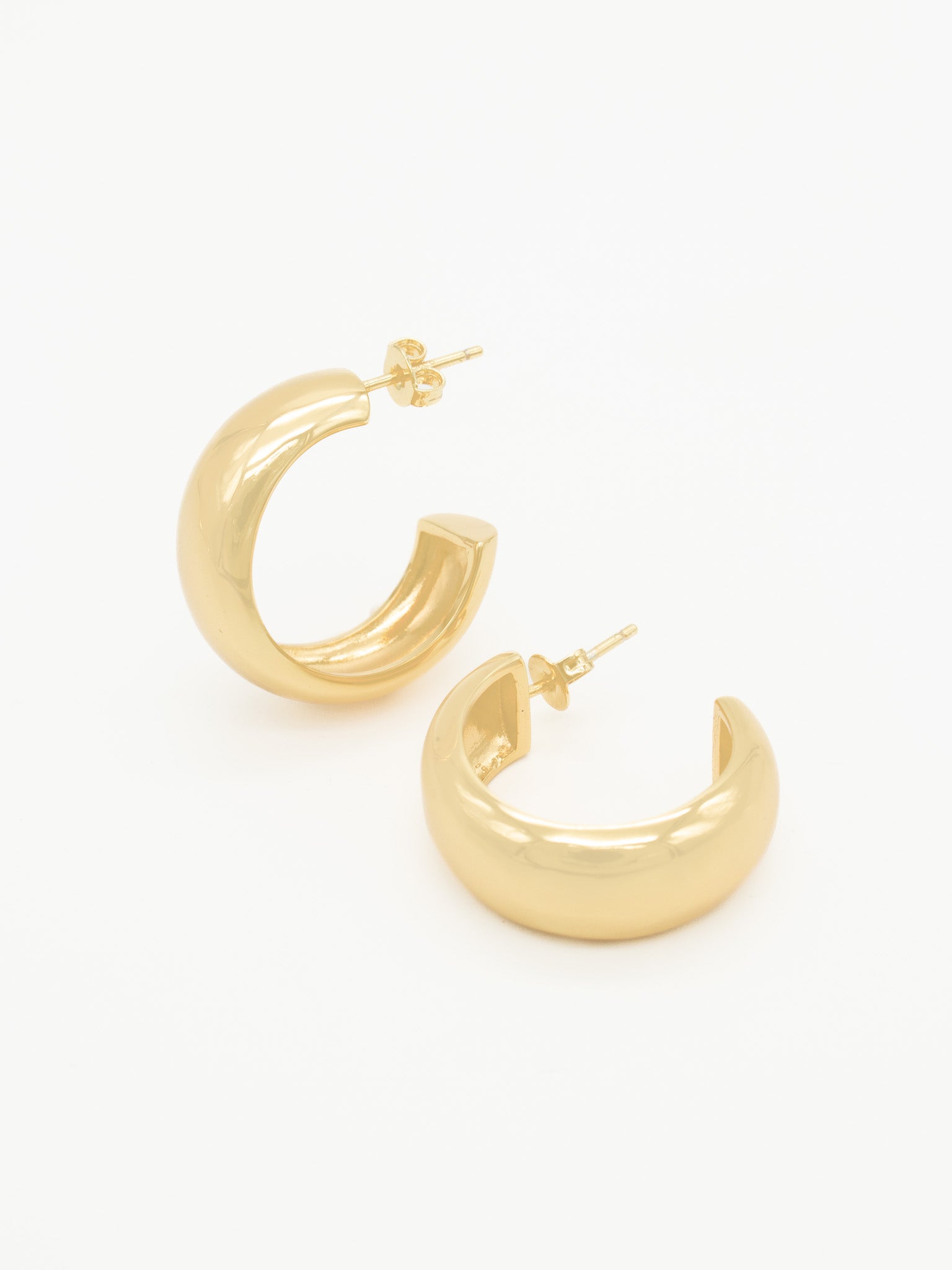Large Dome Hoops Gold