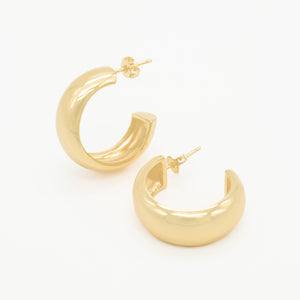 Large Dome Hoops Gold