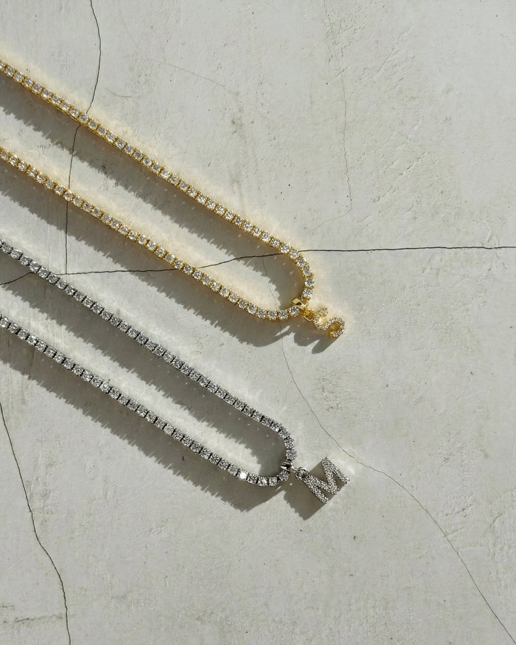 Tennis Letter Necklace