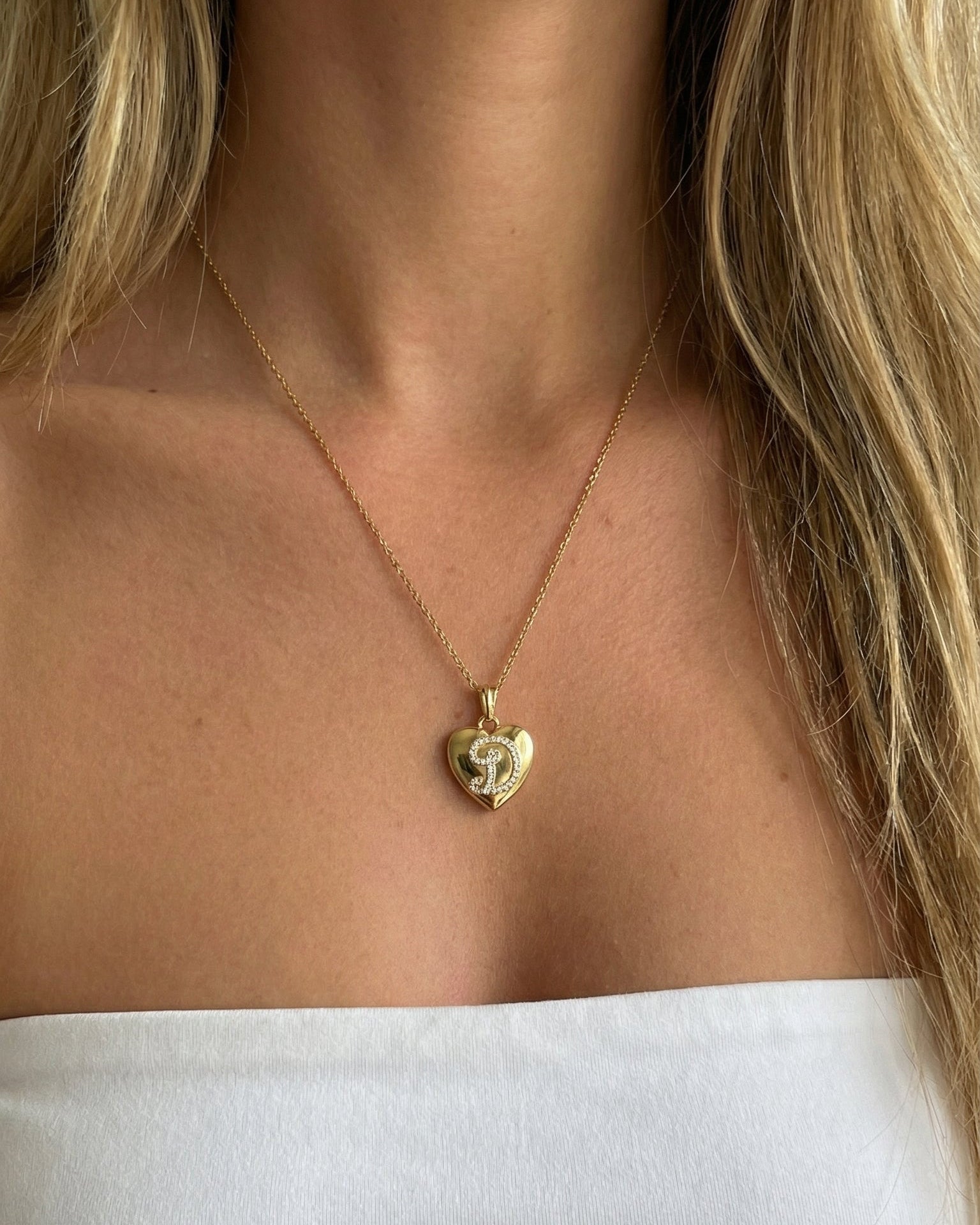 Locket Letter Necklace
