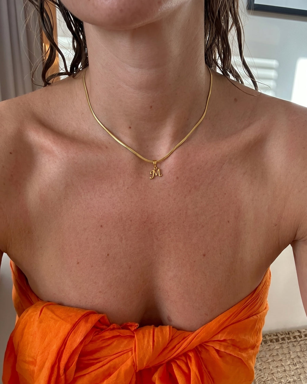 Bone Letter Necklace