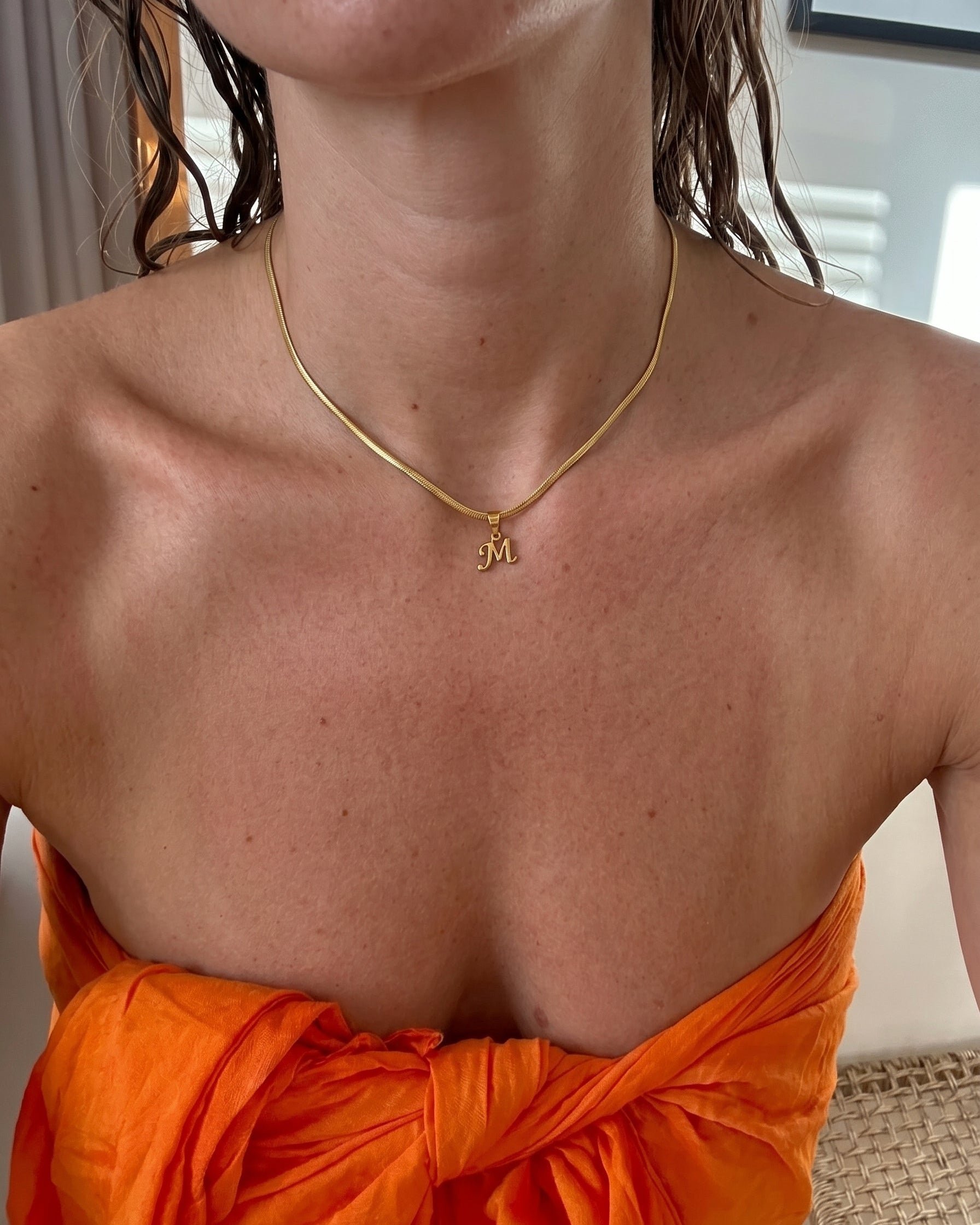 Bone Letter Necklace